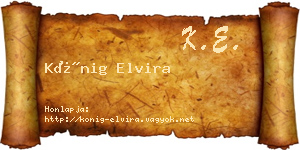 Kőnig Elvira névjegykártya